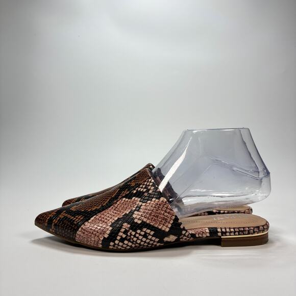 Alfani Step N Flex Snake Print Leather Pointed Toe Mules Flats Women's Size 6.5M - Picture 5 of 9